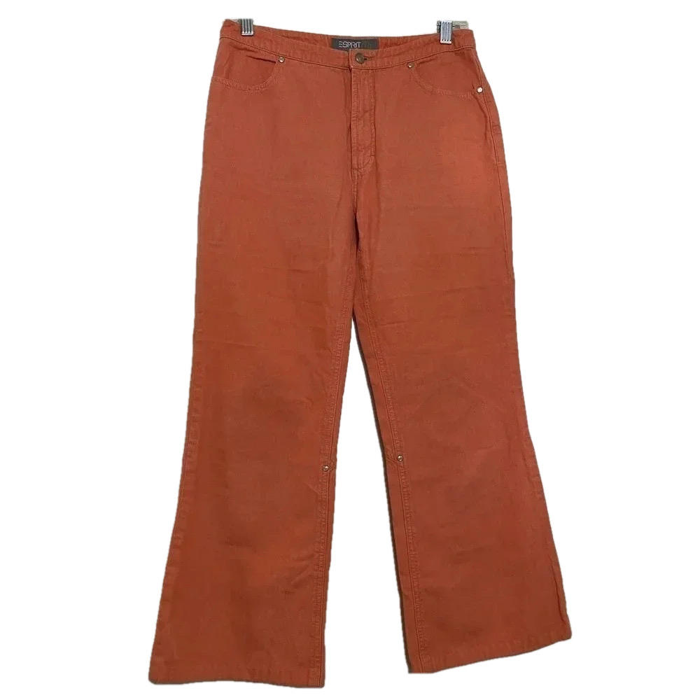 Esprit women’s orange ankle  wide leg jeans vintage Y2K